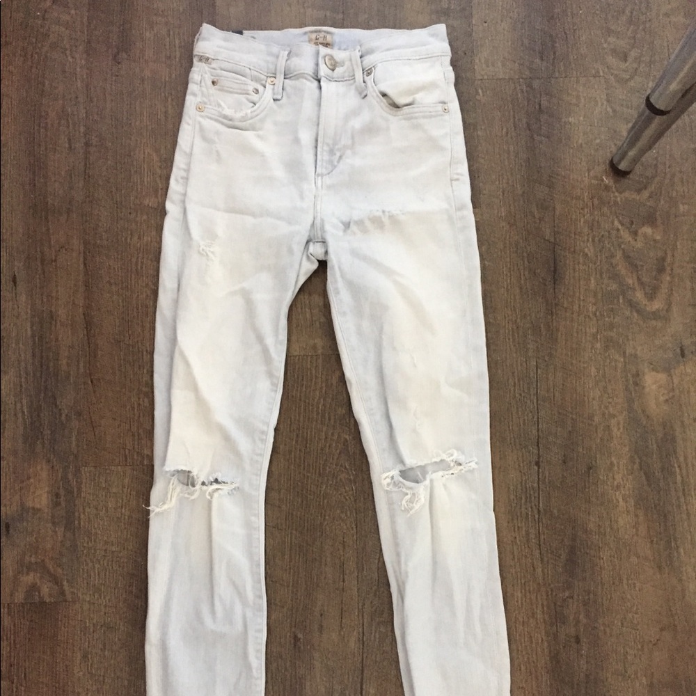 Rocket crop petite high rise skinny